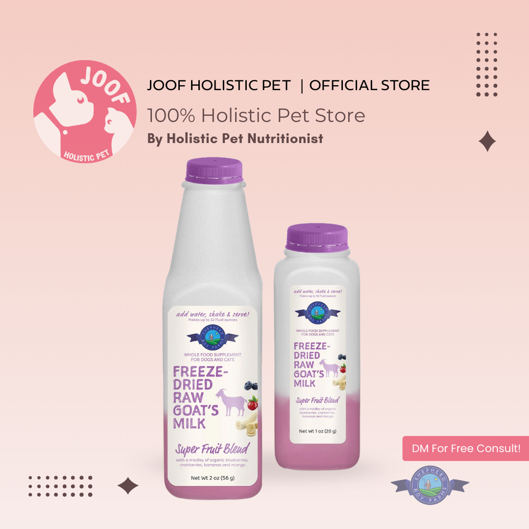 Shepherd Boy Farms Fruit Blend Raw Goat Milk (1oz & 2oz) Antioxidant Immune Support Topper for Dogs and Cats