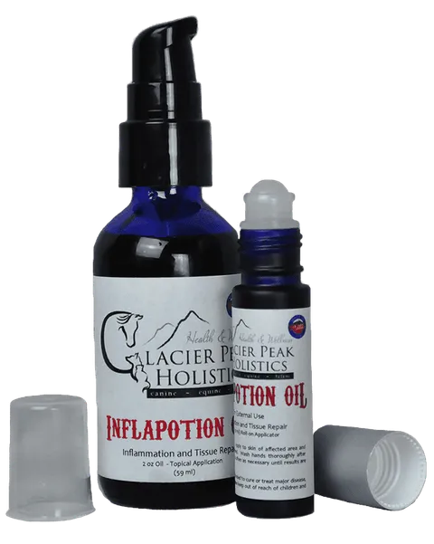 Glacier Peak Inflapotion Oil | Topical Oil for Pain Anti-Inflammatory IVDD Joint Support | Holistic Healthcare for Dogs & Cats