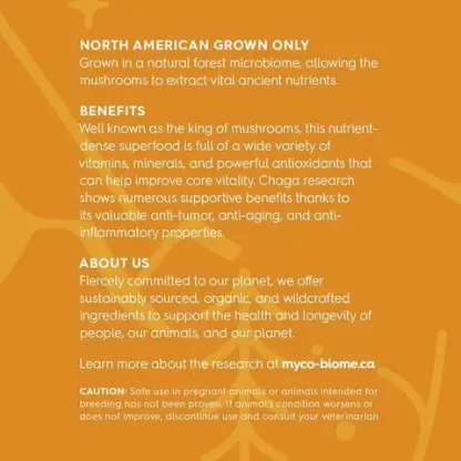 Adored Beast Myco-Biome Chaga Mushrooms (125ml) | Immune Prebiotics Cancer Support | Holistic Healthcare for Dogs and Cats