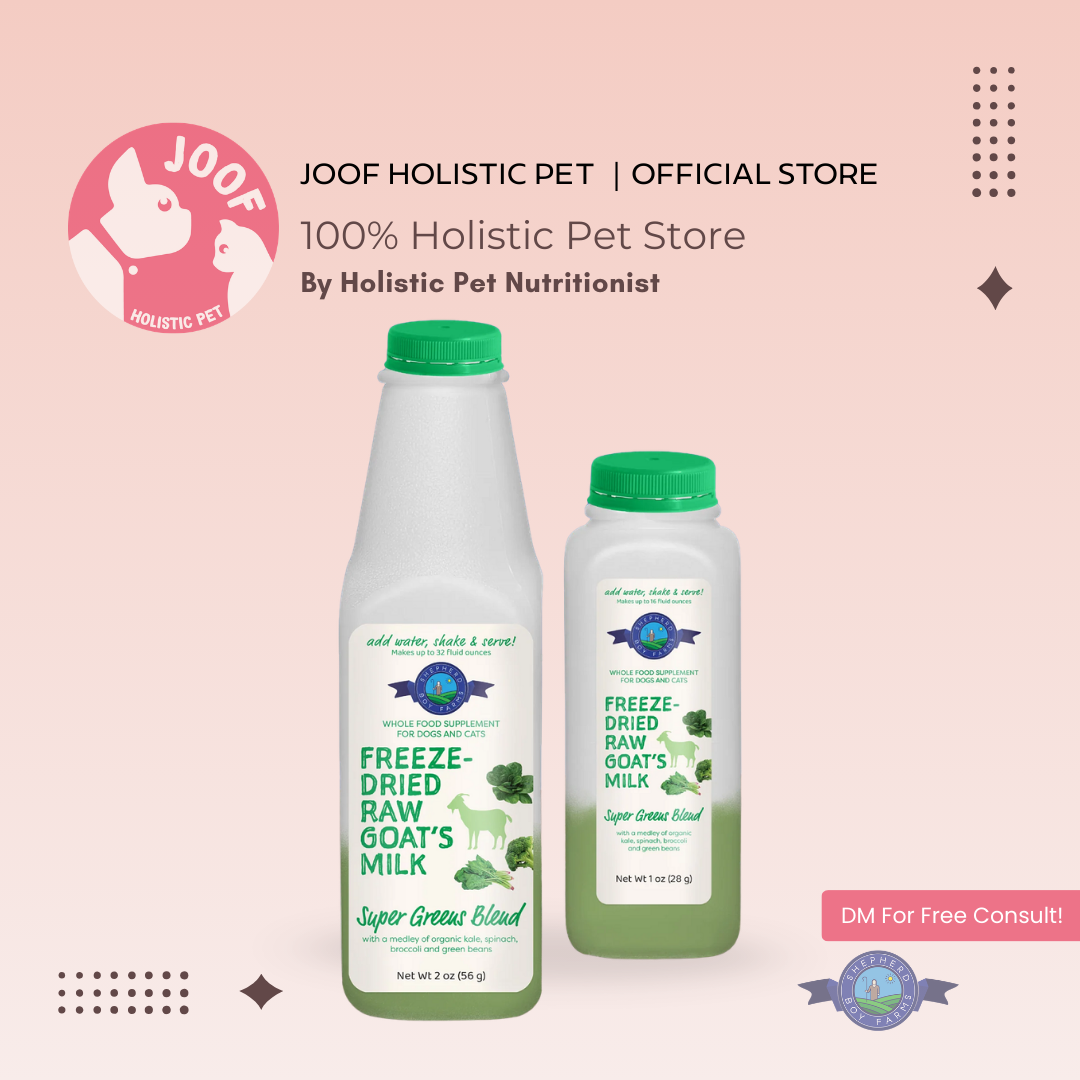 Shepherd Boy Farms Greens Blend Raw Goat Milk (1oz & 2oz) Digestive Immune Gut Support Topper for Dogs and Cats