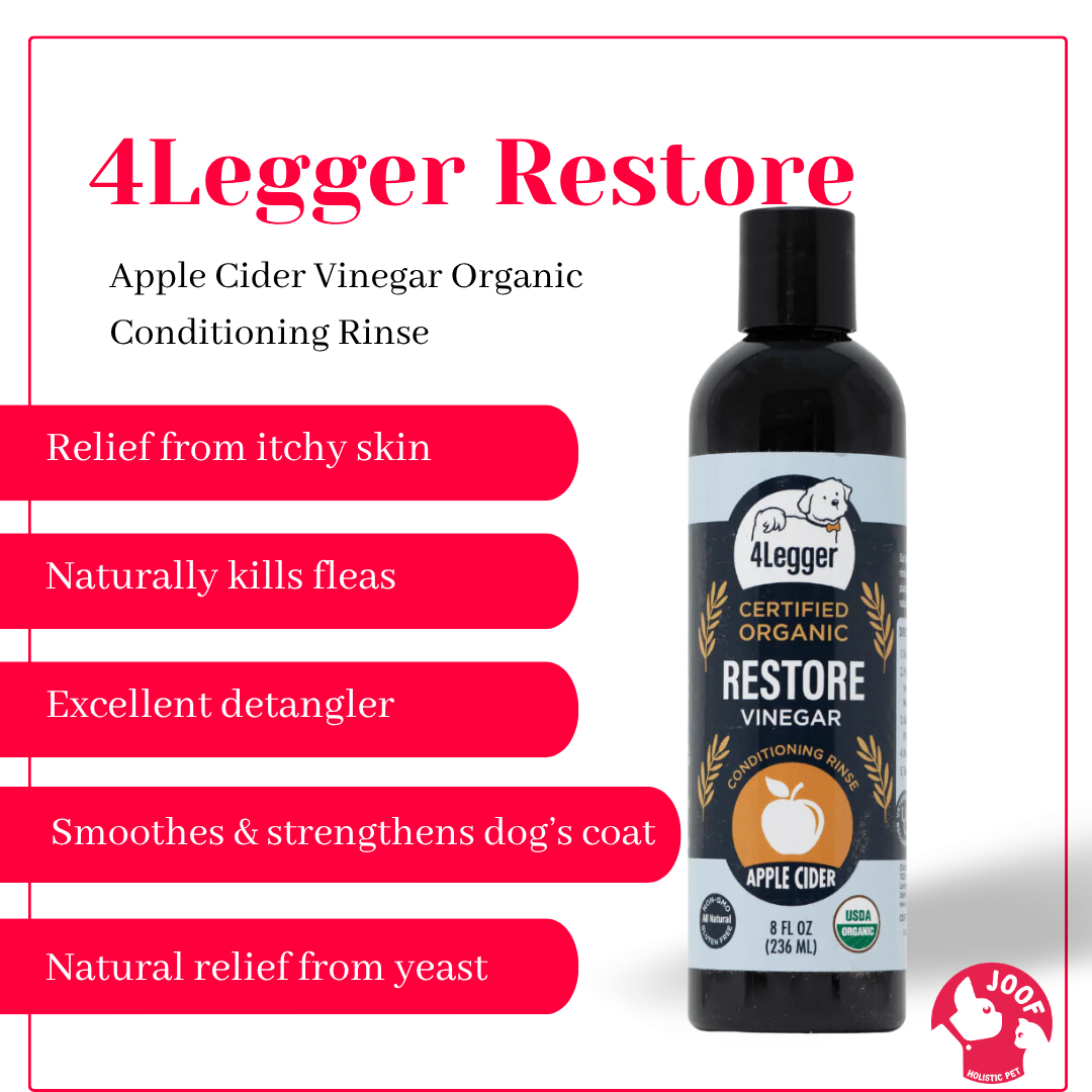 4Legger Restore Conditioner (8oz & 16oz) Yeast Bacteria Skin Treatment Support for Dogs