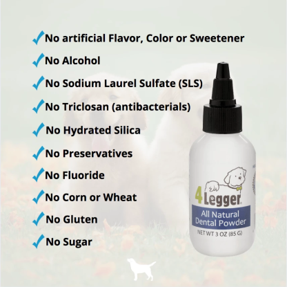 4Legger Vegan Dental Powder Oral Health Support for Dogs