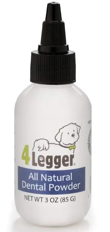 4Legger All Natural Vegan Dental Powder | Oral Health Support | Natural Grooming Essentials for Dogs