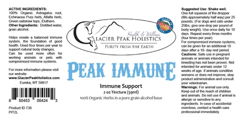 Glacier Peak Peak Immune | Immune Support | Holistic Healthcare for Dogs & Cats
