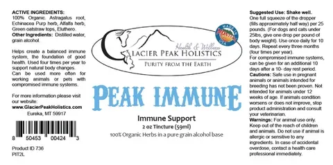 Glacier Peak Peak Immune | Immune Support | Holistic Healthcare for Dogs & Cats