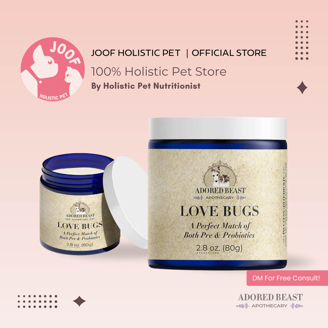 Adored Beast Love Bugs (40g & 80g) Daily Probiotics Prebiotics Gut Health Immunity Digestive Support for Dogs and Cats