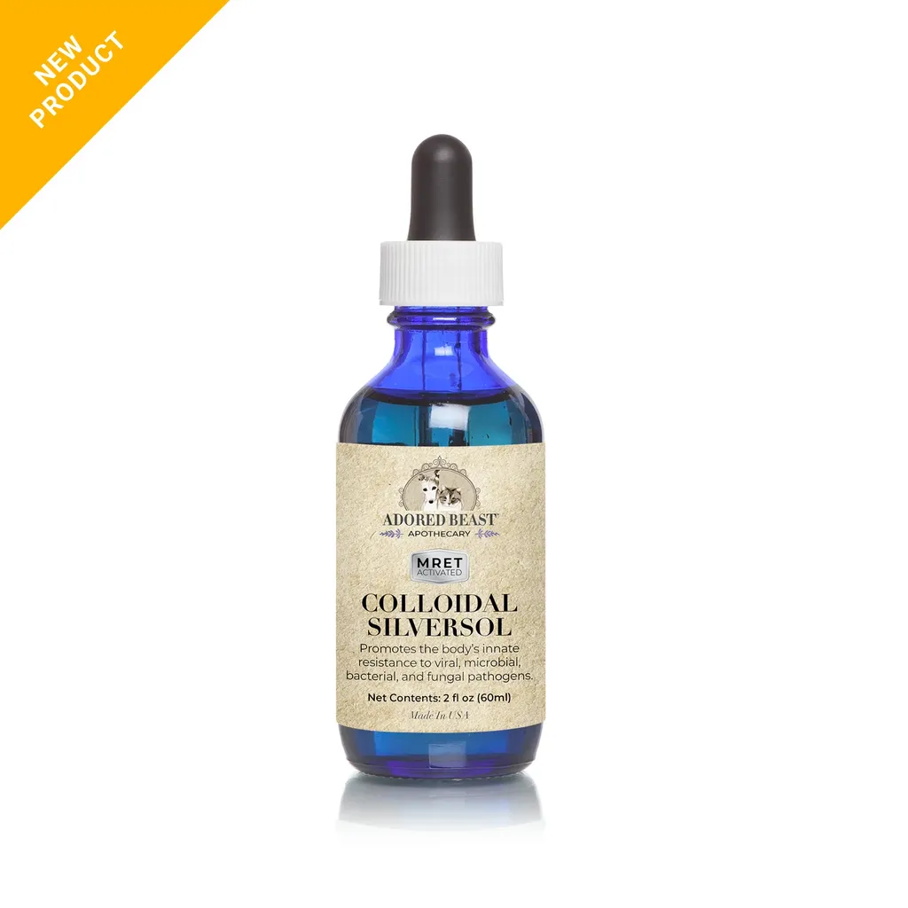 Adored Beast Colloidal SilverSol (10 PPM) | Antiviral Anti-fungal Natural Antibiotics Immune Support | Holistic Healthcare for Dogs and Cats