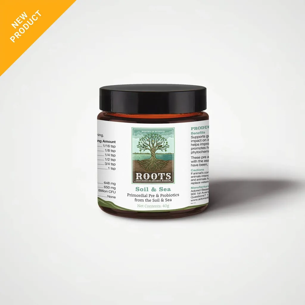 Adored Beast Soil & Sea | Primordial Pre & Probiotics Gut Repair SIBO | Holistic Healthcare for Dogs and Cats