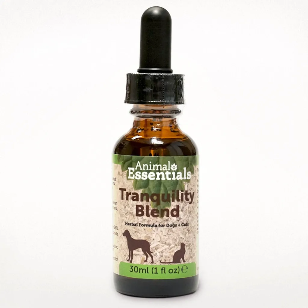 Animal Essentials Tranquility Blend (1oz) | Stress Anxiety Support | Holistic Healthcare for Dogs & Cats