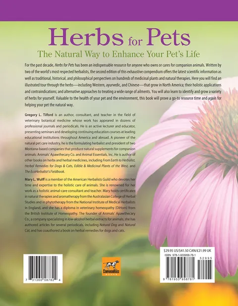 Herbalist Greg Tilford Book - Herbs for Pets : The Natural Way to Enhance Your Pet’s Life Pet | Natural Care & Health Support Book