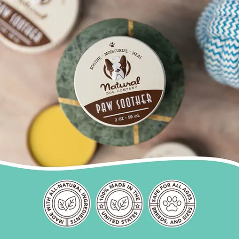Natural Dog Company Paw Soother (Tin) | Paw Healing Balm | Natural Dog Grooming Essentials
