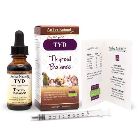 Amber Naturalz TYD™ Thyroid Balance | Thyroid, Hormones Support | Holistic Healthcare for Dogs and Cats