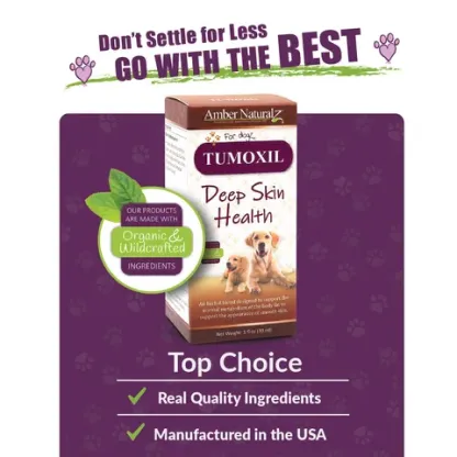 Amber Naturalz Tumoxil Deep Skin Health | Tumour, Mass Cell, Cancer Support | Holistic Healthcare for Dogs