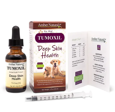 Amber Naturalz Tumoxil Deep Skin Health | Tumour, Mass Cell, Cancer Support | Holistic Healthcare for Dogs
