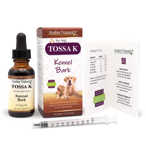 Amber Naturalz Tossa K™ Kennel Bark | Kennel Cough, Lungs Support | Holistic Healthcare for Dogs
