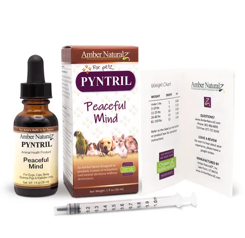 Amber Naturalz Pyntril™ Peaceful Mind | Stress Anxiety Support | Holistic Healthcare for Dogs and Cats