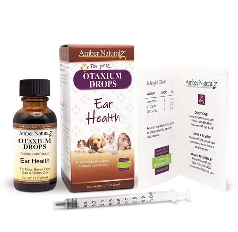Amber Naturalz Otaxium Drop™ Ear Health (1oz) | Ear Infection, Ear Care Support | Natural Pet Grooming Essentials