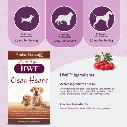 Amber Naturalz HWF® Clean Heart | Heartworm Support | Holistic Healthcare for Dogs