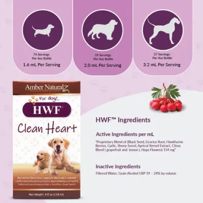 Amber Naturalz HWF® Clean Heart | Heartworm Support | Holistic Healthcare for Dogs