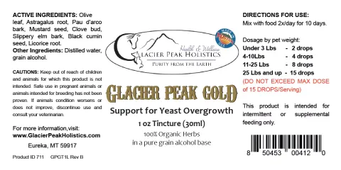 Glacier Peak Gold | Yeast Infection Support | Holistic Healthcare for Dogs & Cats