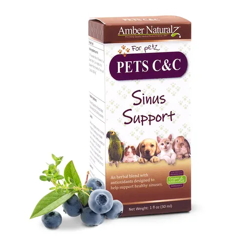 Amber Naturalz Pets C&C™ Sinus Support | Sinuses, Bronchial, Respiratory Support | Holistic Healthcare for Dogs and Cats
