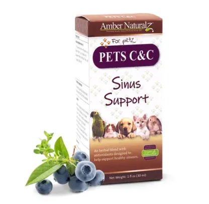 Amber Naturalz Pets C&C™ Sinus Support | Sinuses, Bronchial, Respiratory Support | Holistic Healthcare for Dogs and Cats