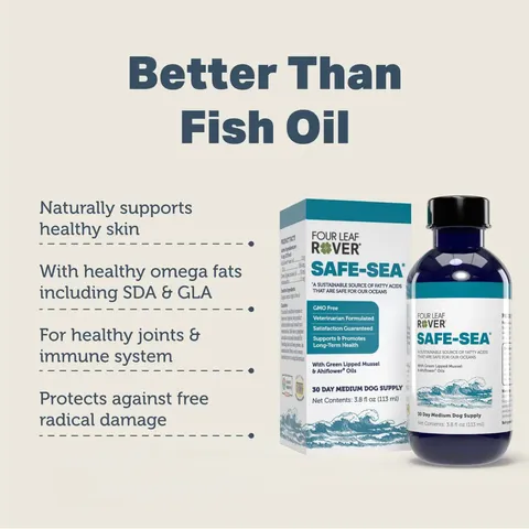 Four Leaf Rover Safe-Sea | Omega-3 EPA & DHA Support | Holistic Healthcare for Dogs