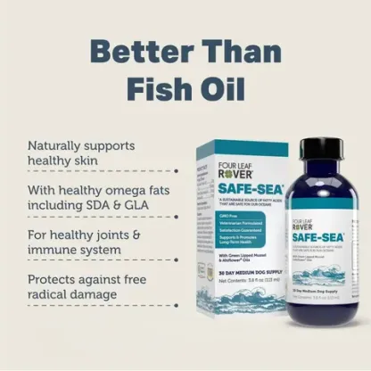 Four Leaf Rover Safe-Sea | Omega-3 EPA & DHA Support | Holistic Healthcare for Dogs