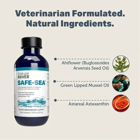 Four Leaf Rover Safe-Sea | Omega-3 EPA & DHA Support | Holistic Healthcare for Dogs