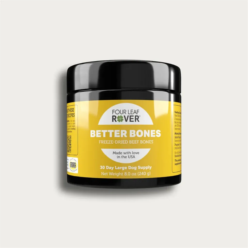 Four Leaf Rover Better Bones | Joint Health Calcium Phosphorus Support | Holistic Healthcare for Dogs