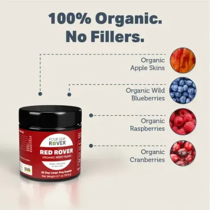 Four Leaf Rover Red Rover | Antioxidant Gut Immune Support | Holistic Healthcare for Dogs