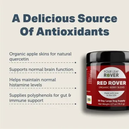 Four Leaf Rover Red Rover | Antioxidant Gut Immune Support | Holistic Healthcare for Dogs
