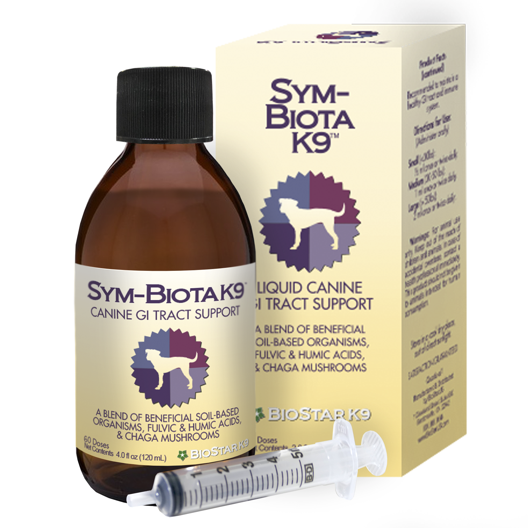 BioStar K9 Sym-Biota K9 | Soil Based Probiotics + Medicinal Mushrooms + GI Tract Support | Holistic Healthcare for Dogs