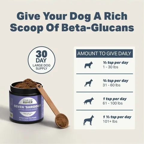 Four Leaf Rover Seven Shrooms | Cancer Immune Support | Holistic Healthcare for Dogs