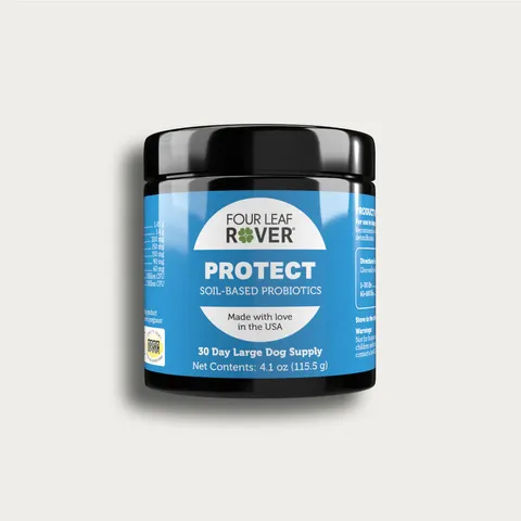 Four Leaf Rover Protect | Soil Based Probiotics + Prebiotics | Holistic Healthcare for Dogs