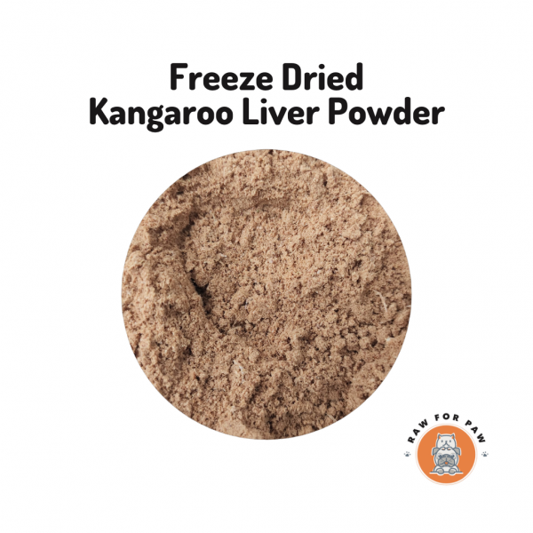 Raw for Paw Freeze Dried Wild-Caught Kangaroo Liver Powder 40g | Freeze-Dried Whole Food Toppers For Dogs and Cats | Premium Pet Food