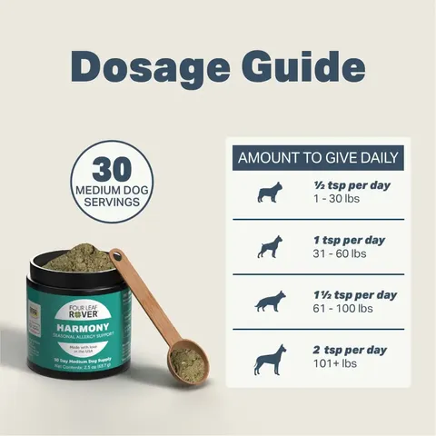 Four Leaf Rover Harmony | Environmental Seasonal Allergies Support | Holistic Healthcare for Dogs