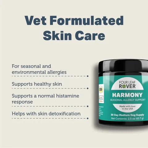 Four Leaf Rover Harmony | Environmental Seasonal Allergies Support | Holistic Healthcare for Dogs