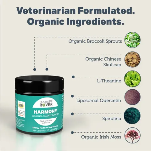 Four Leaf Rover Harmony | Environmental Seasonal Allergies Support | Holistic Healthcare for Dogs
