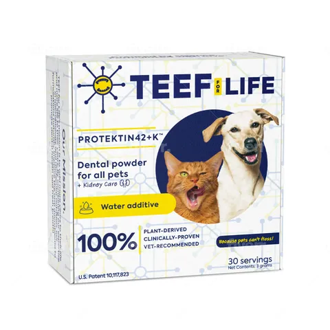 TEEF for Life Protektin42+K Dental Kit | Prebiotic Dental Powder for ALL pets (Sodium-free) | Holistic Healthcare for Dogs and Cats