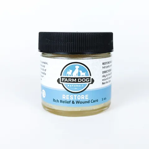 Farm Dog Naturals Restore Salve | Itch Relief Hot Spot Rash Inflamed Topical Support | Holistic Grooming Care for Dogs