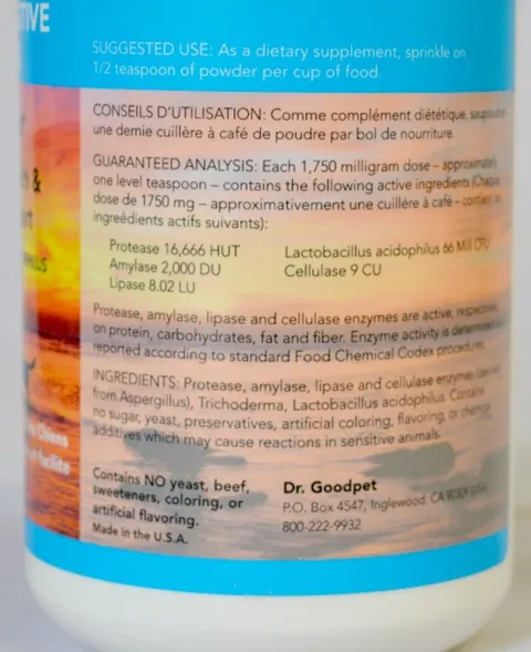 Dr. Goodpet Canine Digestive Enzymes™ (7oz) | Digestive Pancreatitis Support | Holistic Healthcare for Dogs