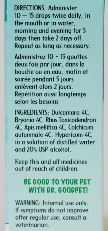Dr. Goodpet Arthritis Relief ™ (1oz) | Arthritis Joint Support | Holistic Healthcare for Dogs and Cats