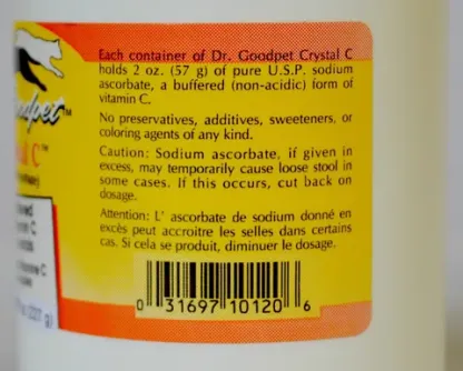 Dr. Goodpet Crystal C™ (2oz) | Vitamin C Immune Stress Oral Support | Holistic Healthcare for Dogs and Cats