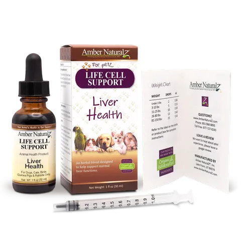 Amber Naturalz Life Cell Support® | Liver & Lymphatic Support | Holistic Healthcare for Dogs and Cats