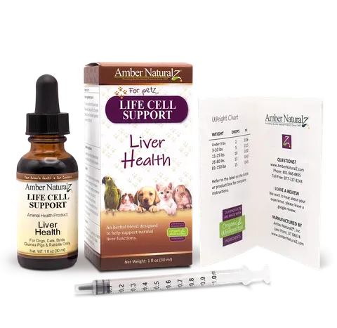 Amber Naturalz Life Cell Support® | Liver & Lymphatic Support | Holistic Healthcare for Dogs and Cats