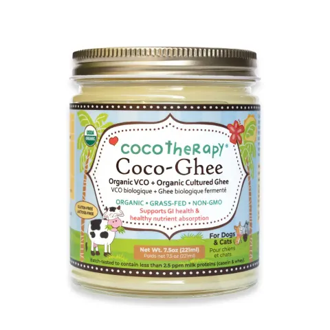 CocoTherapy Coco-Ghee (7.5oz) | Gut, Digestion, Nutrient Absorption, Skin Support | Holistic Healthcare for Dogs, Cats and Pet Parents