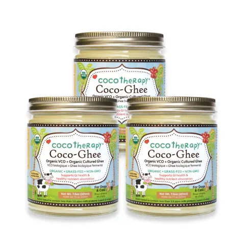 CocoTherapy Coco-Ghee (7.5oz) | Gut, Digestion, Nutrient Absorption, Skin Support | Holistic Healthcare for Dogs, Cats and Pet Parents