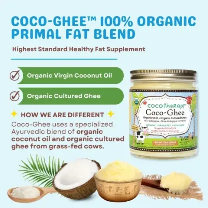 CocoTherapy Coco-Ghee (7.5oz) | Gut, Digestion, Nutrient Absorption, Skin Support | Holistic Healthcare for Dogs, Cats and Pet Parents