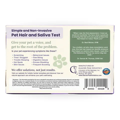 Glacier Peak Pet Intolerance Test | Food & Environmental Sensitivity Test | Holistic Healthcare for Dogs & Cats